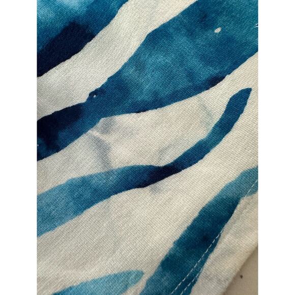 Tommy Bahama Darcy Zanzebra Sheath Dress Blue And White Size Small/P FLAW - Picture 7 of 10